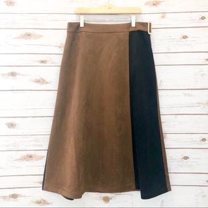 Marc New York • NWT Faux Suede Color Block Skirt
